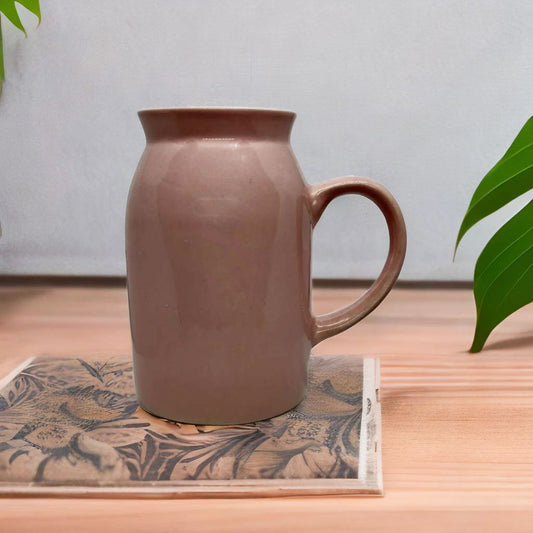 Solid Ceramic lightweight Milk Mug, Coffee Tumbler (Light brown)