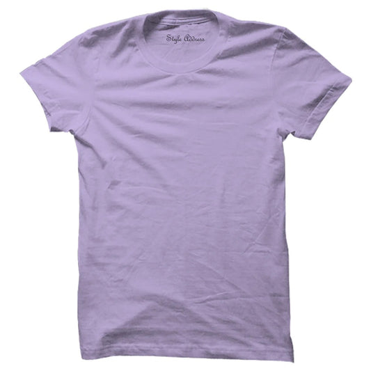 Unisex Lilac Plain T-shirt