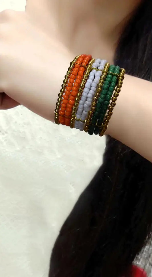 Stylish Beads Hand made Cuff Bracelet for Women and Girls