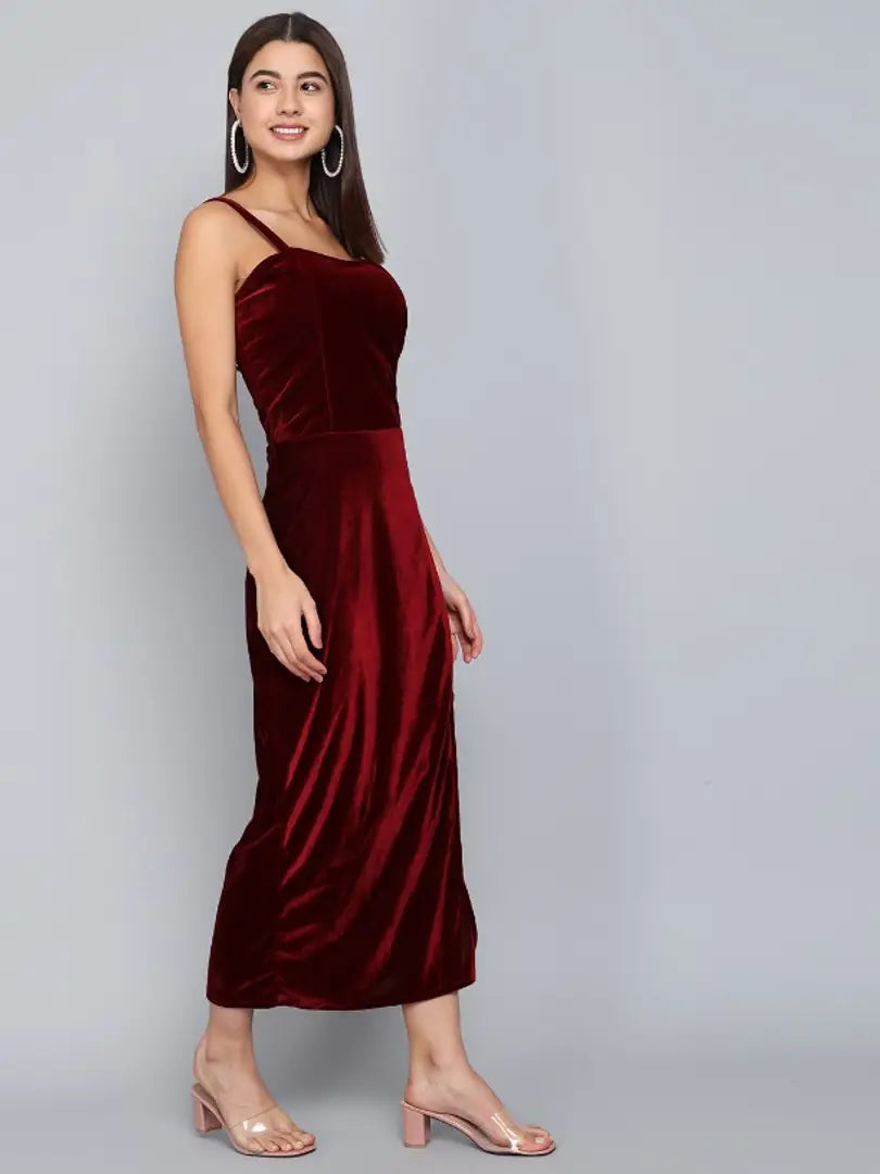 Trendy Velvet Dress for Women