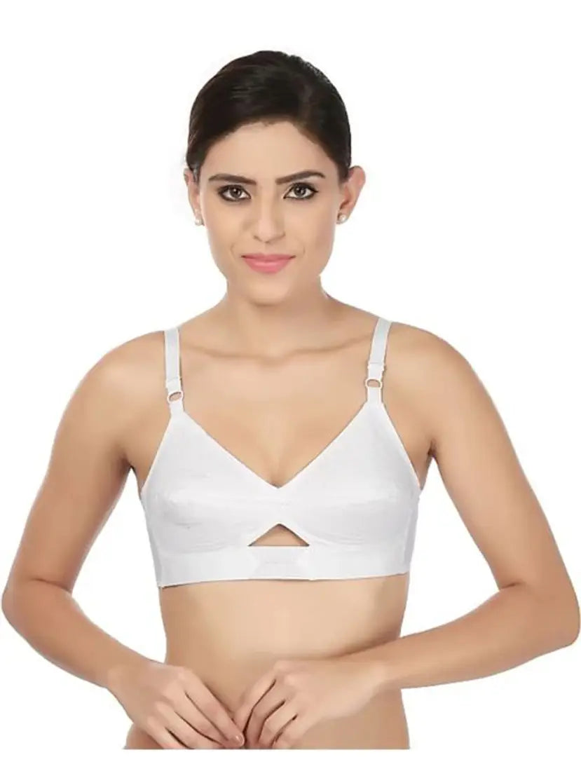 Womens White Cotton Bra for everyday  Pack of 4