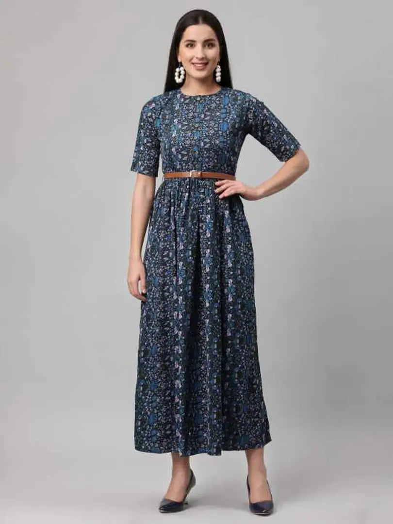 Stylish Rayon Printed Dresses For Women