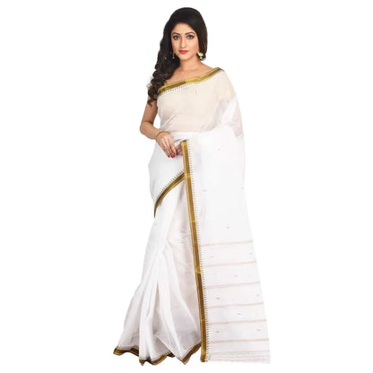 Reliable Pure Cotton Bengali Tant Handloom Saree without Blouse Piece For Women