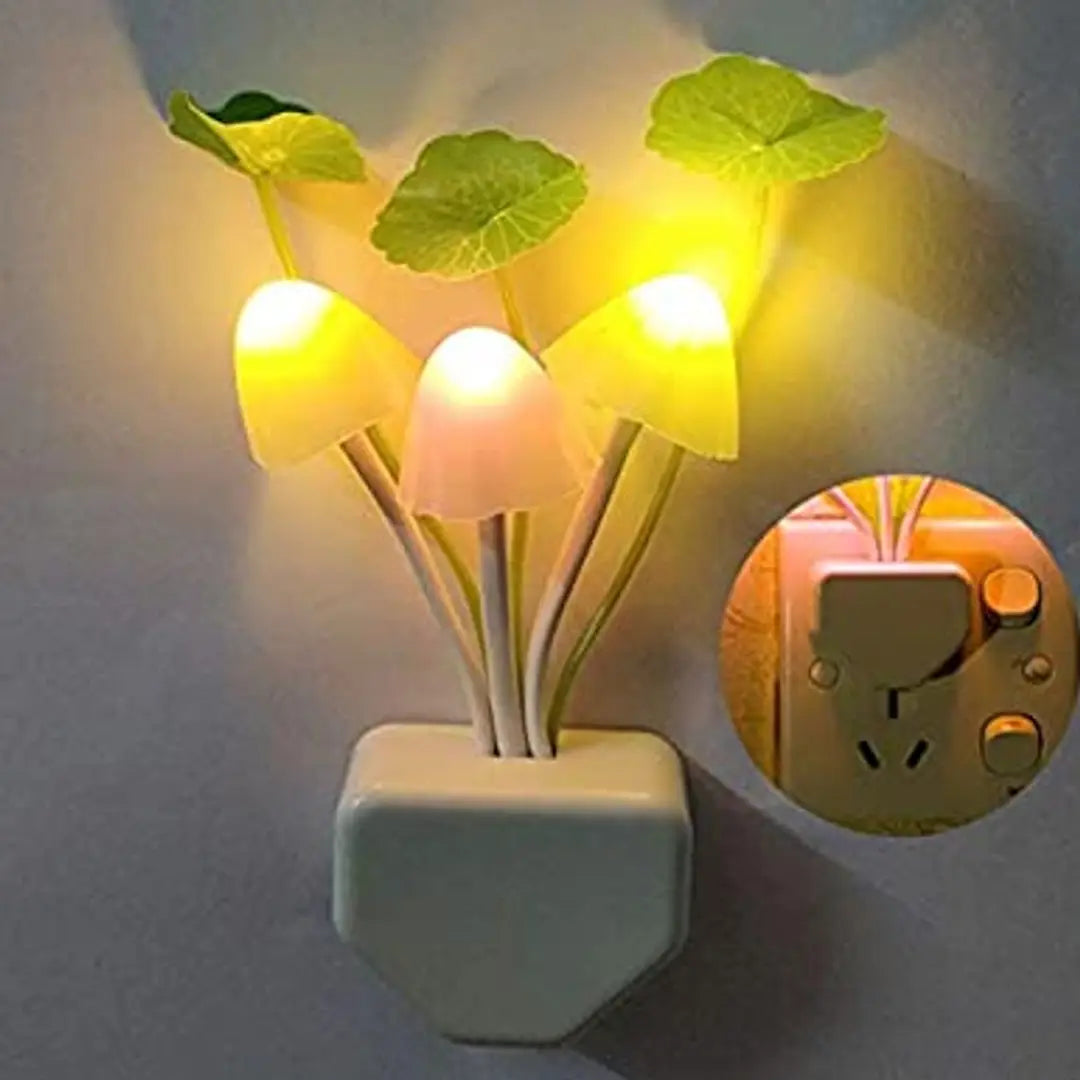 Mushroom Lamp Automatic Sensor Light Multi-Color Changing Best Night Avatar LED Bulbs, Pack of 1 (Non Returnable)