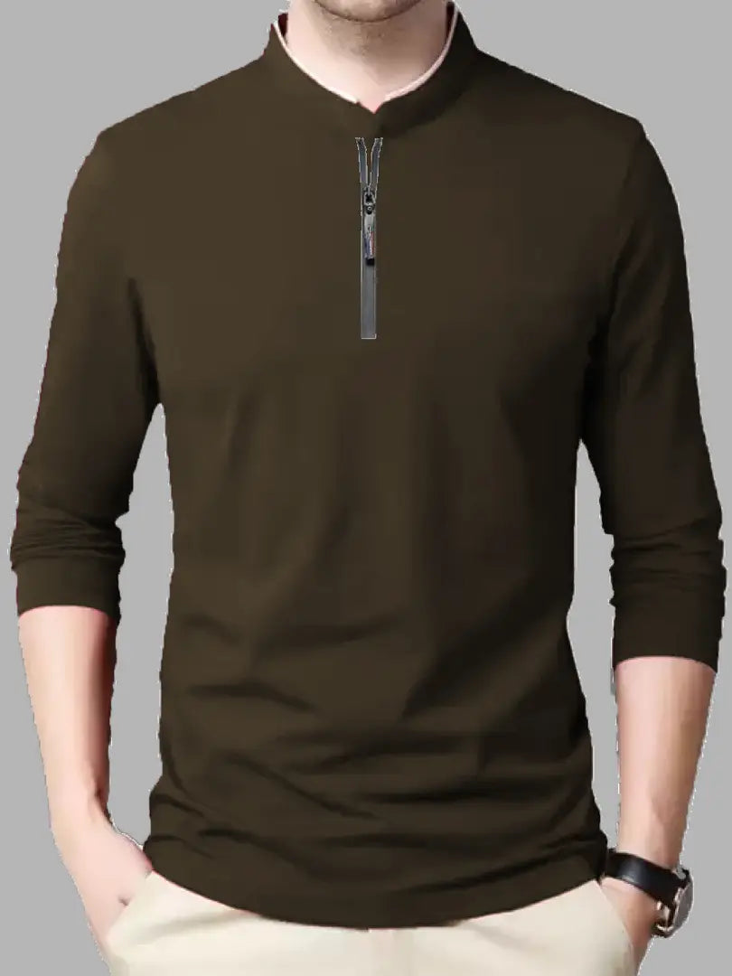 Stylish Polyester Green  Solid T-shirt For Men