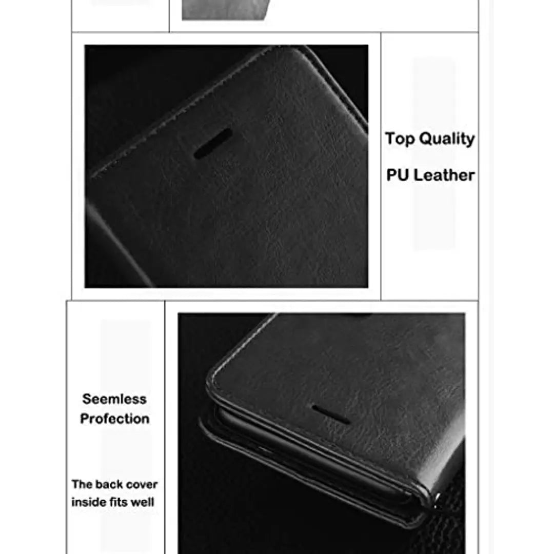 Nkarta Stylish Vintage Retro Leather Wallet Diary Stand Flip Cover Case for LG X cam - Black
