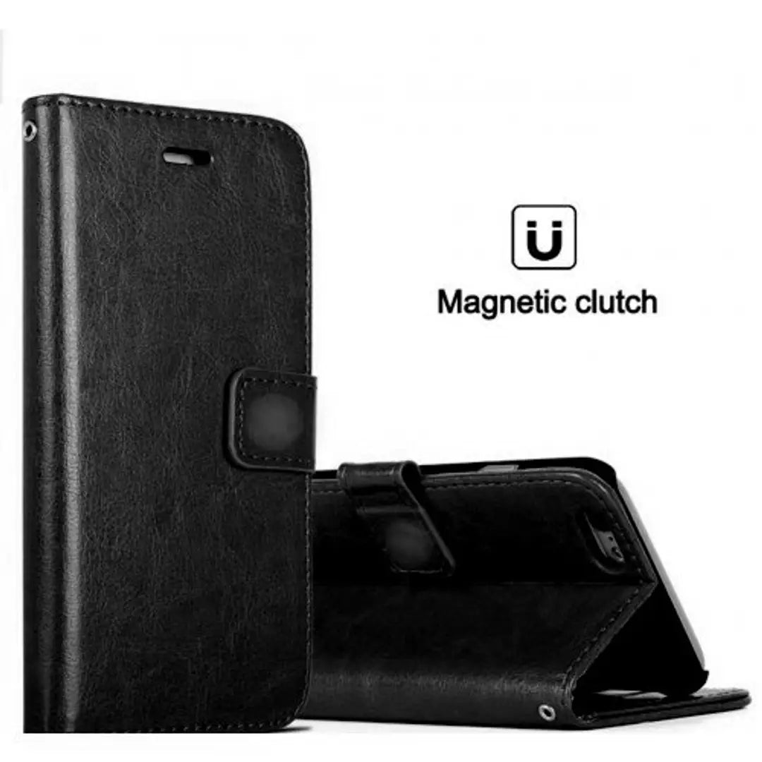 Nkarta Stylish Vintage Retro Leather Wallet Diary Stand Flip Cover Case for LG X cam - Black