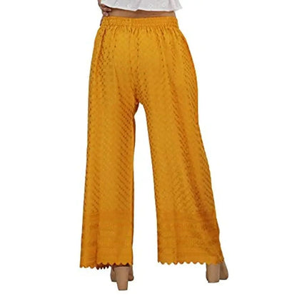 Trend Level Full Chicken Embroidery Work Palazzo Pant Women  Girls