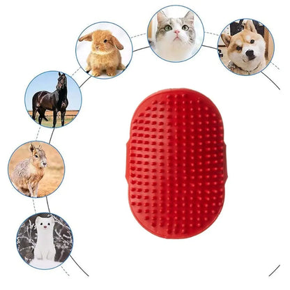 Hand Brush For Dogs | Deshedding Brush For Dogs | Dogs Bathing Brush | Dog Cat Brush with Soft Bristles | Made of Natural Rubber (1 piece) - Buddy Tails