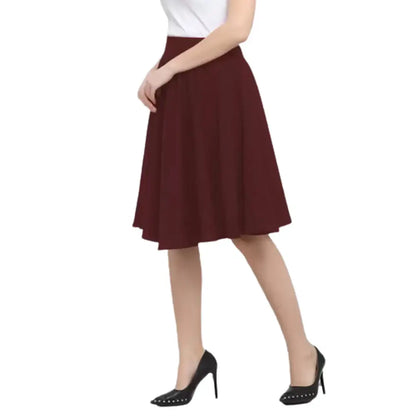 flared maroon skirt