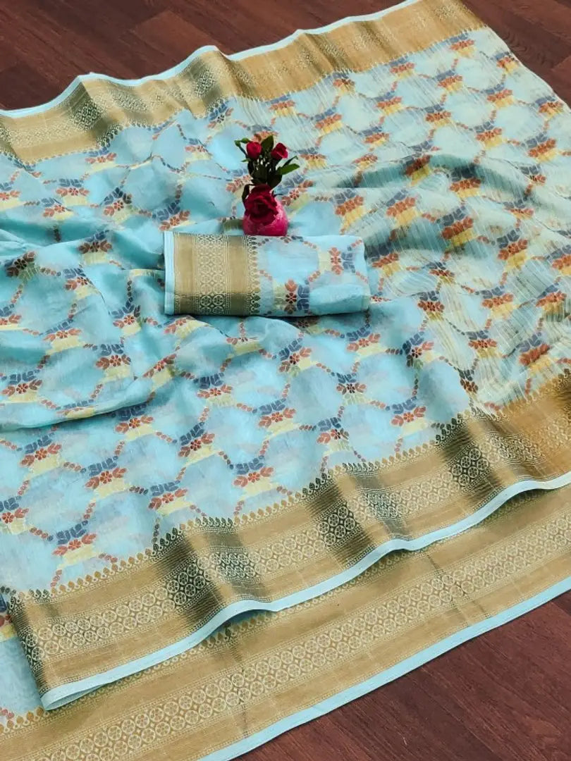New Stylish Soft Cotton Silk Saree for women
