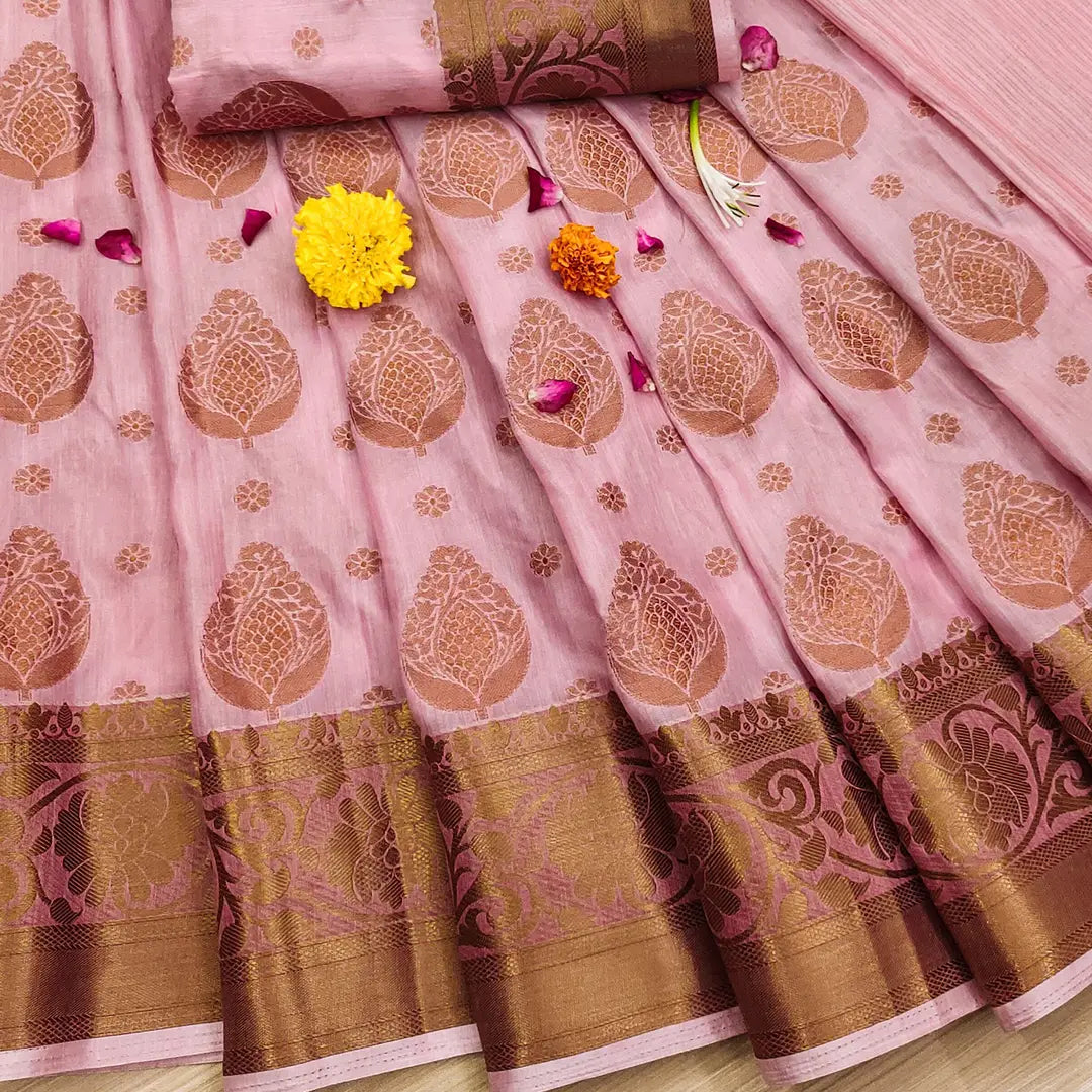 New Launch Banarasi Cotton Silk Saree for Wedding Wear