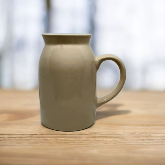 Solid Ceramic lightweight Milk Mug, Coffee Tumbler (Light Grey)
