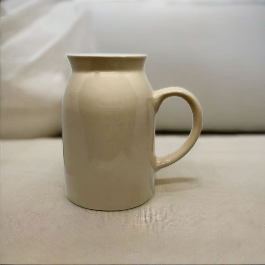 Solid Ceramic lightweight Milk Mug, Coffee Tumbler (Light Grey)