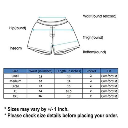 ThreadMonk Soft Cotton Printed Boxer Shorts with Pockets - (Yellow - XXL)