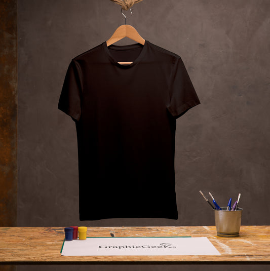 Unisex Solid Tshirt - Black