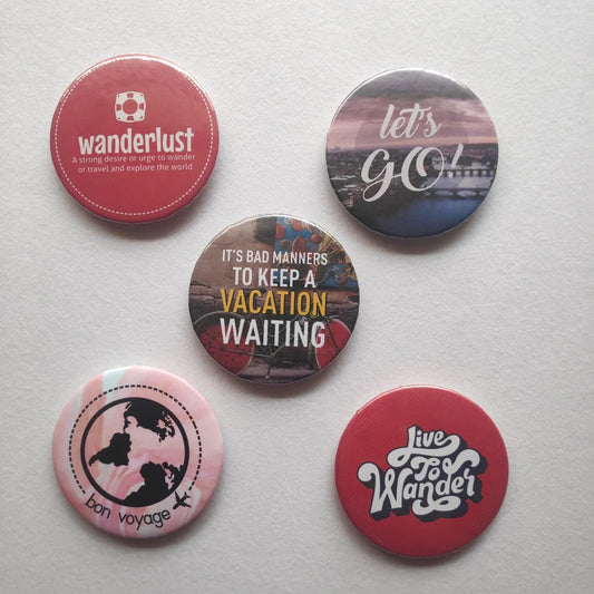 Badges - Travel (Pack of 5)