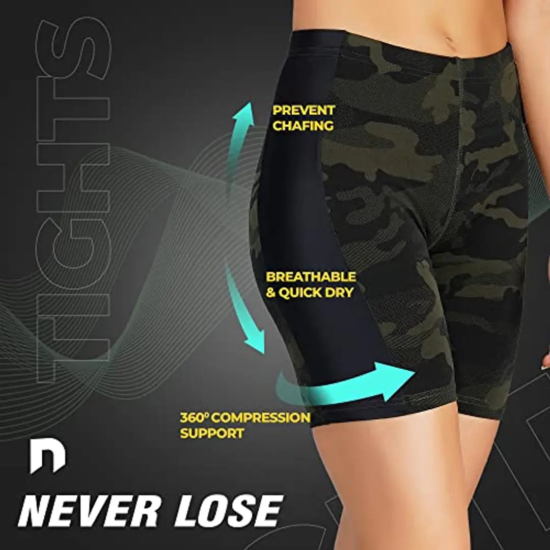 NEVER LOSE Active Wear Printed Workout Shorts for Women