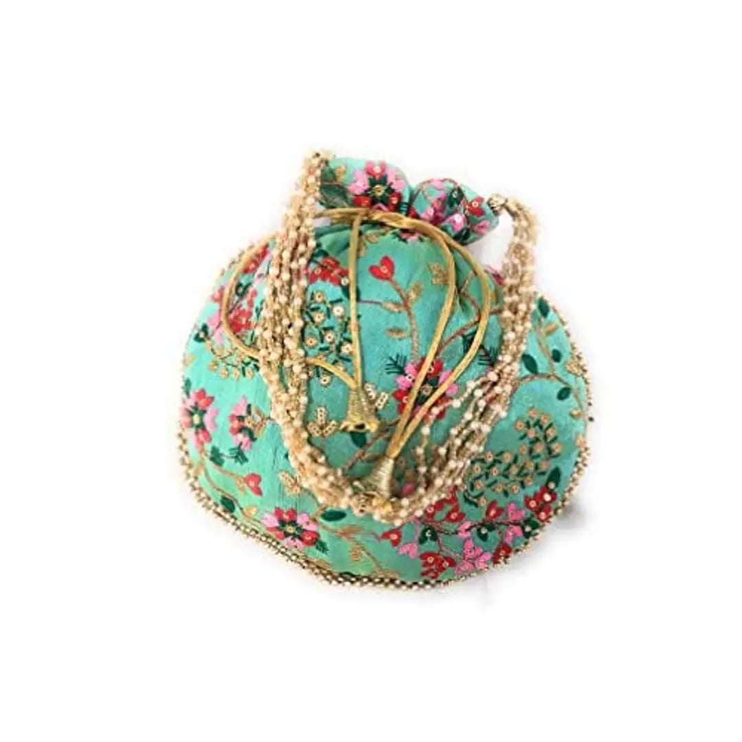 UNIQUE PRODUCT Classy Embroidery Zari Potli Bag for Women's  Girl's