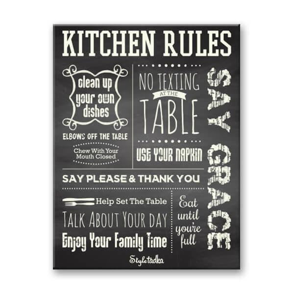 Fridge Magnets - Kitchen Rules