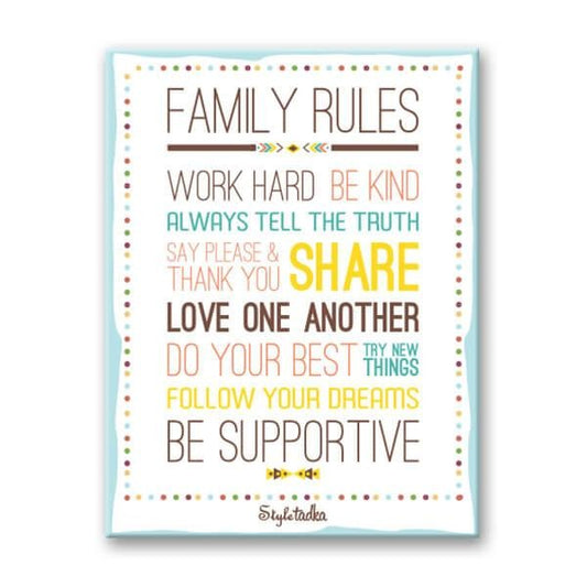 Fridge Magnets - Family Rules