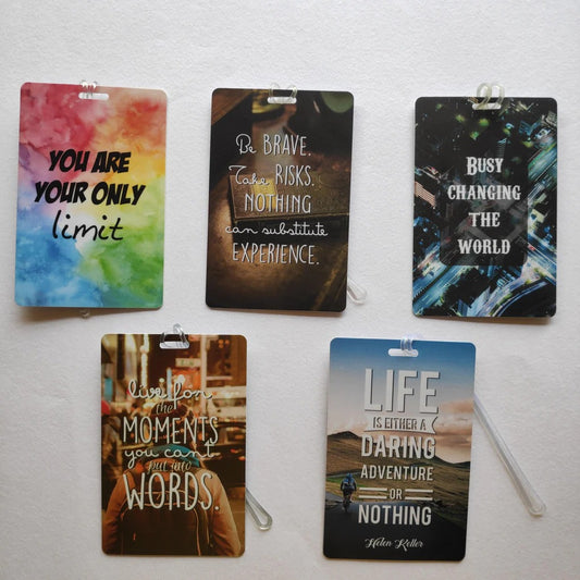 Luggage Tags - Motivational (Pack of 5)