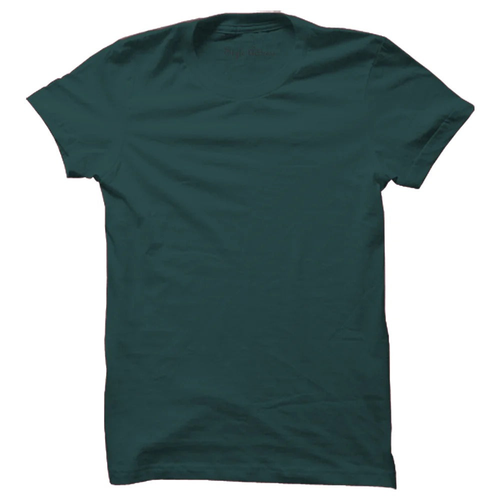Unisex Forest Green Plain T-shirt