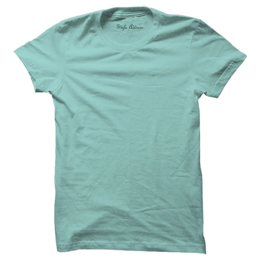 Ice Blue Plain T-shirt